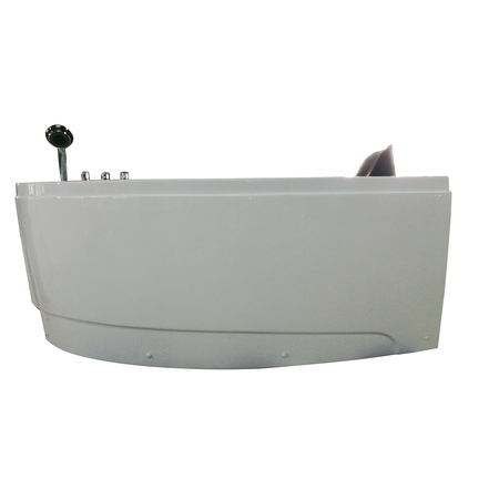 Eago 5Ft Sgl Person Corner White Acrylic Whirlpool Bath Tub - Drain on Left AM161-L